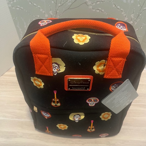 NWT Loungefly Disney Parks Pixar Coco Loungefly Canvas Mini Backpack - Picture 2 of 5